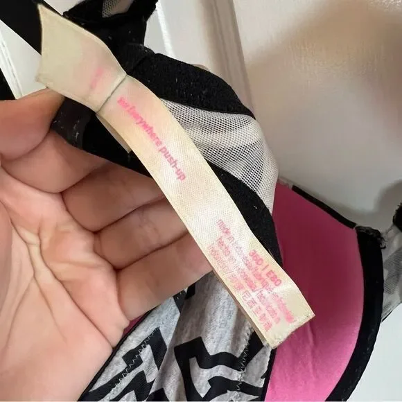 PINK Victoria's Secret Black and Gray Bra - Picture 5 of 6